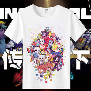传说之下 undertale骷髅兄弟 游戏周边短袖T恤动漫二次元衣服男女