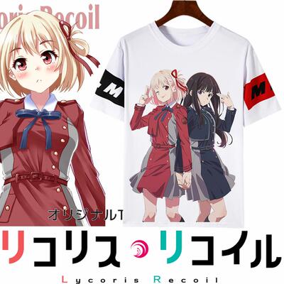 LycorisRecoil短袖莉可丽丝t恤二次元男女痛衣动漫周边衣服夏季