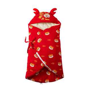 比多乐婴儿抱被冬季加厚初生产房被新生儿春秋防惊跳纯棉睡袋加厚