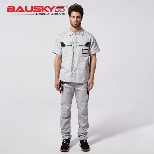 Летний износостойкий светоотражающий дорожный комплект для работы, поликоттон