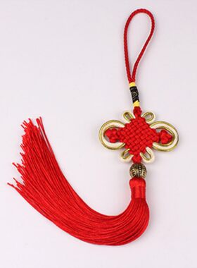 包邮diy平安中国结车挂饰流苏