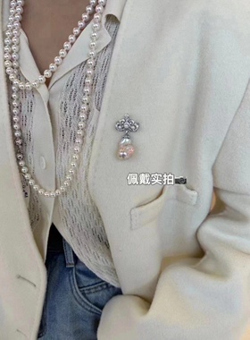 内有多款真珍珠胸针，淡水新款高档多珠女胸花秋冬百搭神奇