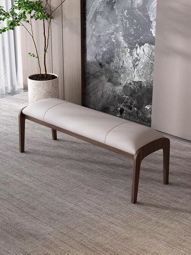 北欧白蜡木简约餐椅床尾长凳