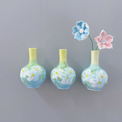 景德镇陶瓷冰箱贴水培花瓶冰箱贴