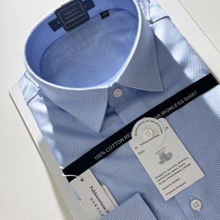 商务休闲纯色短袖 衬衫 衬衣男专柜正品 2024四季 200支男士 新款 长袖