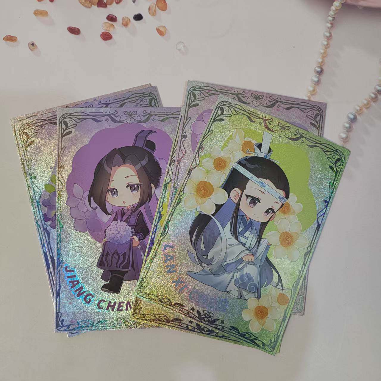 遇意吧唧明信片魔道祖师大卡色纸忘机无羡Q版薛洋江澄锋芒人物卡