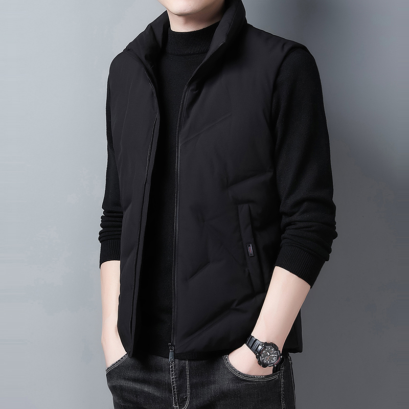 高端无袖羽绒服马甲男春秋季2023