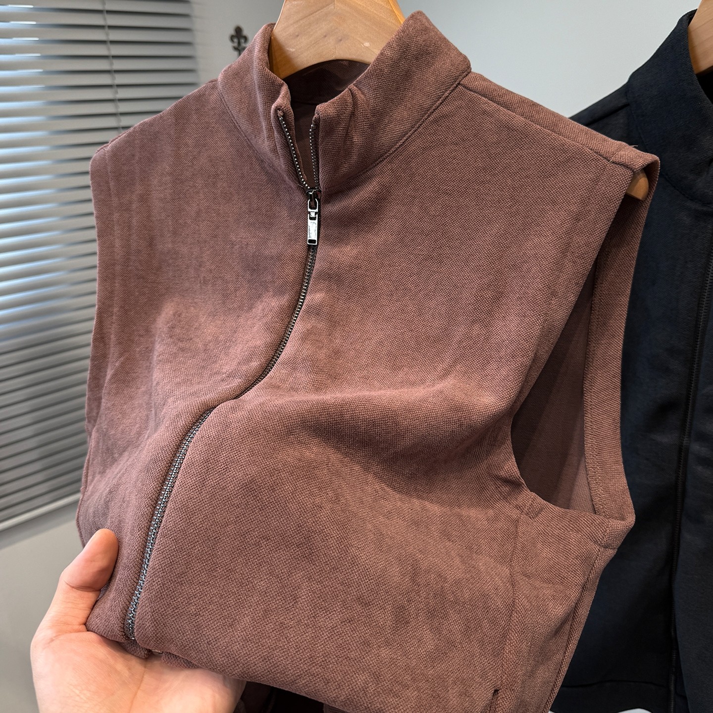 磨毛马甲男款秋冬季中年男士拉链半高领背心男装无袖坎肩开衫加厚,男装,常规马甲,淘宝优惠券,粉丝福利购,淘宝优惠卷