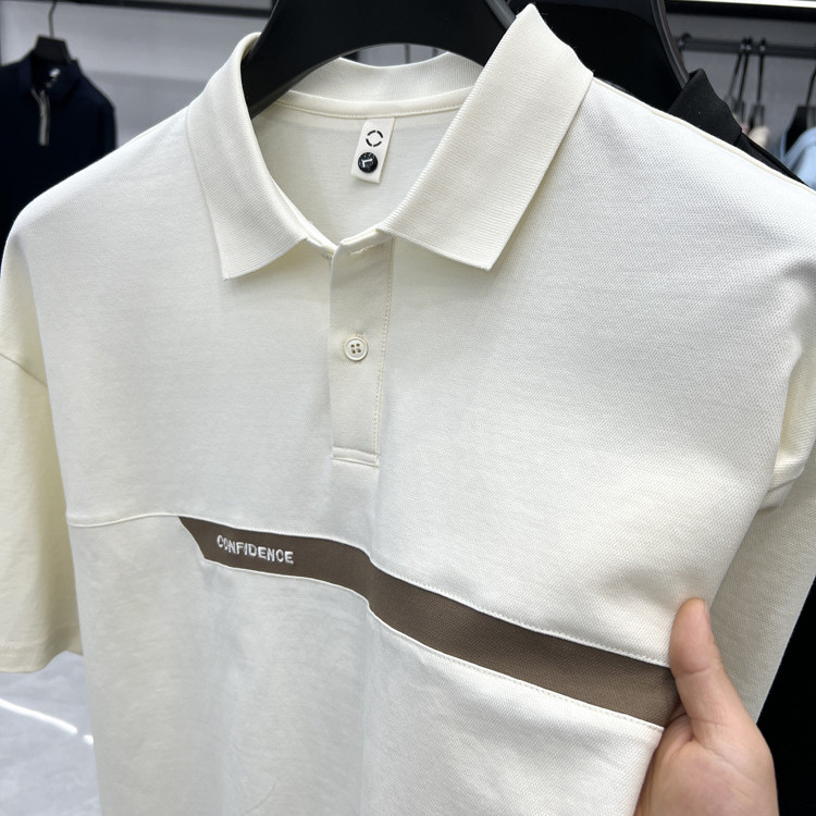 夏季新款宽松痞帅短袖男款polo衫2025高级商务感高端上衣速干翻领