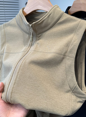奥利绒加绒加厚马甲男款秋冬季运动休闲背心男装青年无袖坎肩立领