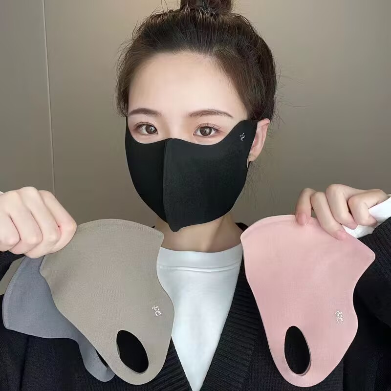 秋冬款口罩立体无痕防寒面罩防冻秋冬款防风加厚骑车口罩海绵口罩