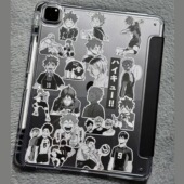 日系漫画排球少年贴纸ipadpro保护壳2025适用苹果air5磁吸11 12.9新款 10.9寸创意ipad11防弯air4透明mini7