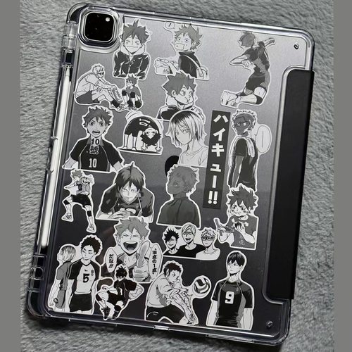 日系漫画排球少年贴纸ipadpro保护壳2025适用苹果air5磁吸11/12.9新款10.9寸创意ipad11防弯air4透明mini7