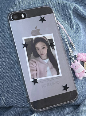 简约黑色星星适用15苹果14ProMax手机壳iPhone12全包5s可爱13Pro软17Promax防摔11保护套16女Xsmax软8pus情侣