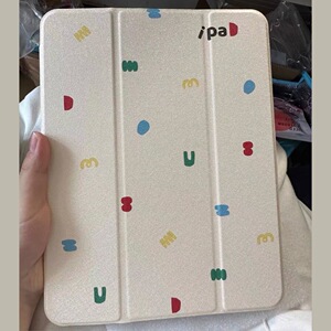 ins风简约字母适用ipad pro11平板保护套10代10.2寸2022款air5三折ipad5/6代9.7华为matepad11壳小米6
