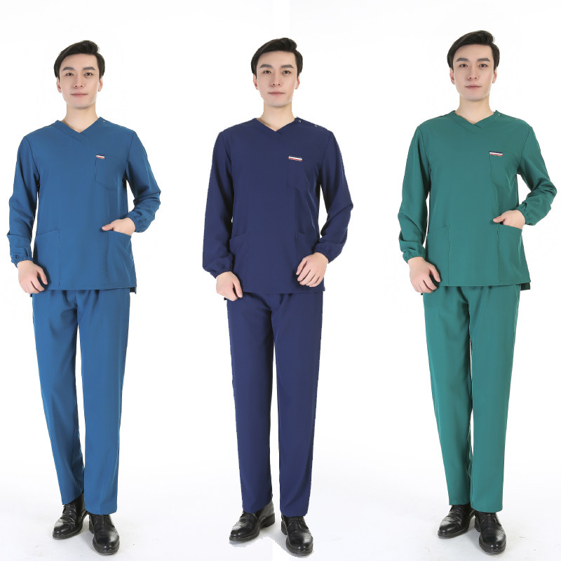弹力速干洗手衣男医生工作服