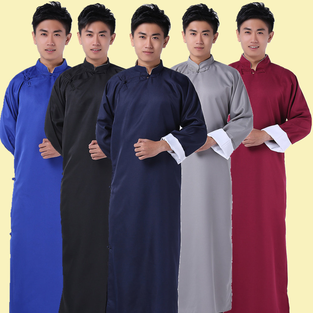 怀旧20-30-40年代民国服装长衫教书长袍马褂相声快板大褂五四青年