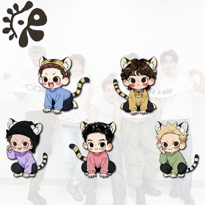 Q版cortis周边胸针卡通徽章