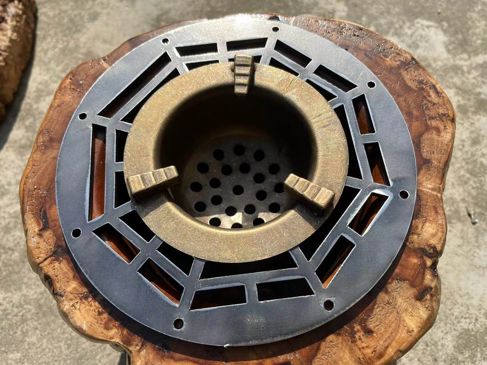 小型煮茶装饰圈回纹铸铁炉具八卦篦子木板支架酒精炉蜡烛温茶煮茶,特色手工艺,其他特色工艺品,淘宝优惠券,粉丝福利购,淘宝优惠卷