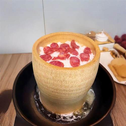 手工竹筒蒸饭桶带盖一体成型