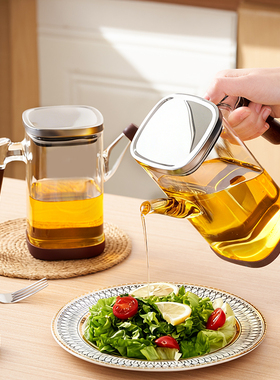 油壶厨房家用不挂油食品级高硼硅全玻璃油罐壶酱油醋专用2026新款