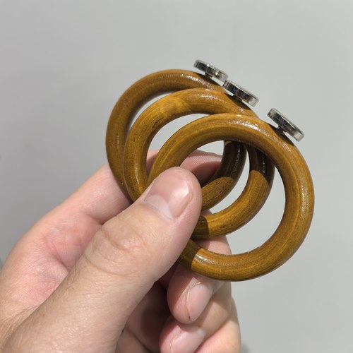 diy磁吸木环冰箱贴空气凤梨支架