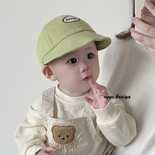 婴儿太阳帽潮 遮阳鸭舌帽男女童防晒新生儿薄款 韩版 宝宝帽子春秋季
