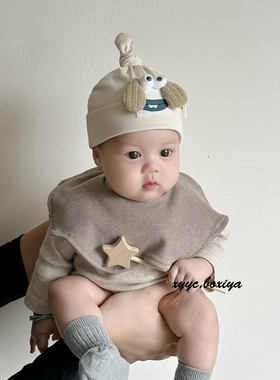 新生儿帽子春秋男女宝宝帽子秋冬保暖婴儿无骨卤门帽胎帽满月帽潮