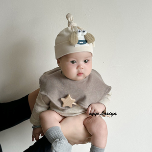 新生儿帽子春秋男女宝宝帽子秋冬保暖婴儿无骨卤门帽胎帽满月帽潮