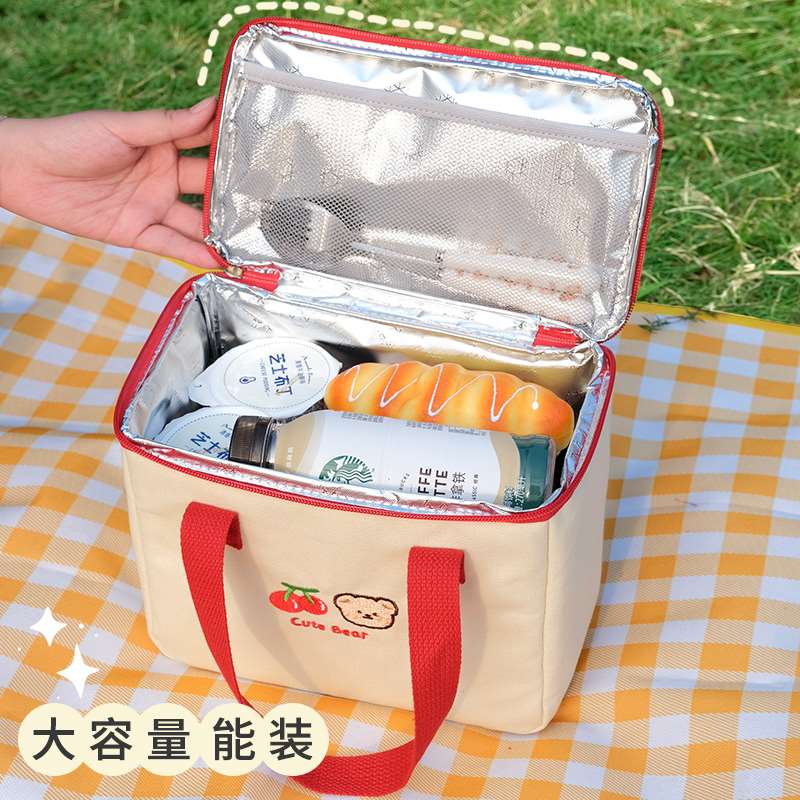 保温袋冷藏袋铝箔加厚便当包手提饭盒袋子大容量野餐包户外保冷