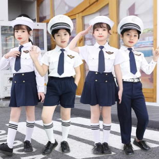 儿童海军演出服套装小飞行员空军制服小学生合唱服运动会陆军军装