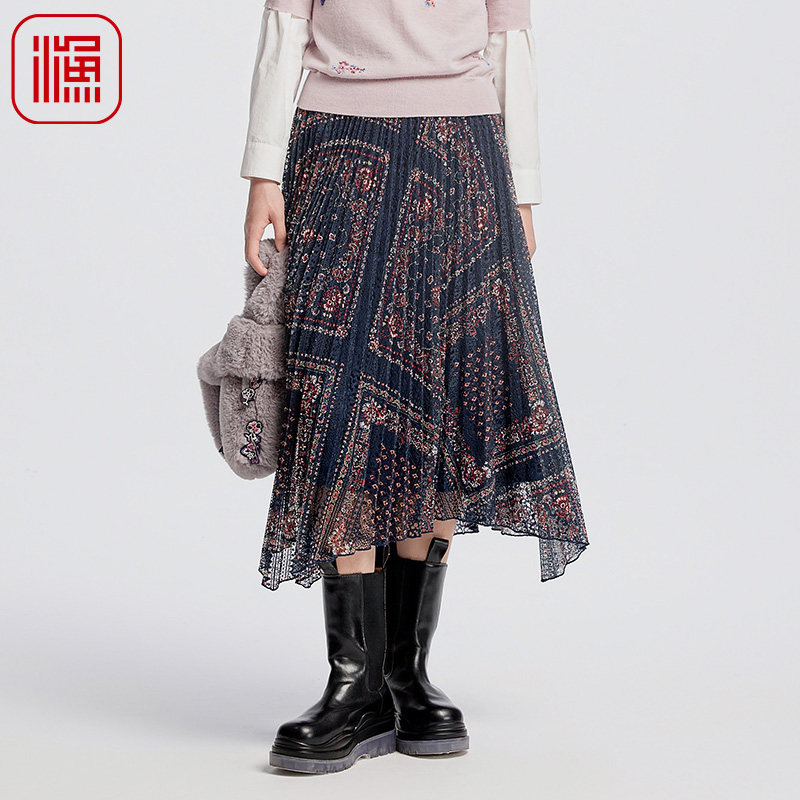 渔牌女装A字半身裙秋季
