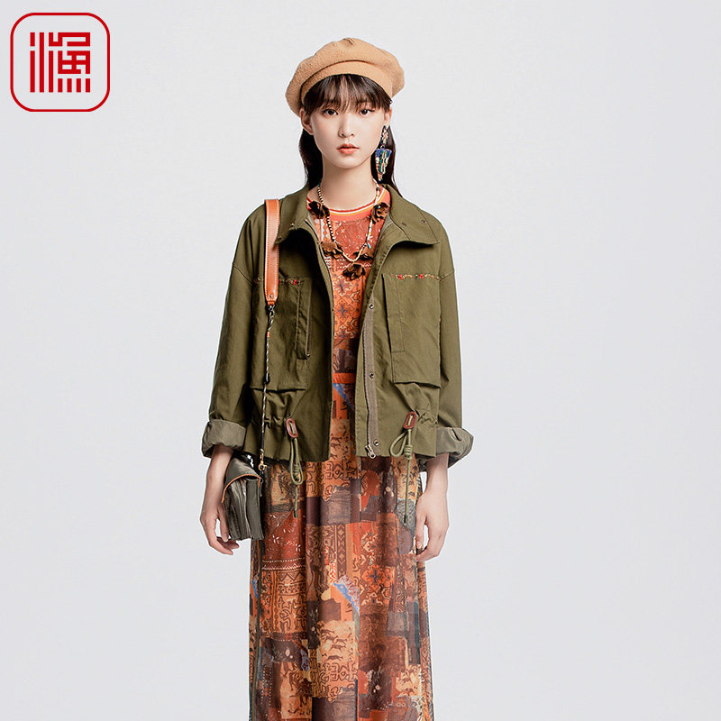 渔牌女装2024早秋外套高