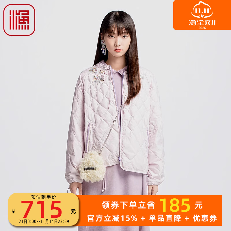 渔2024新款短款保暖羽绒服