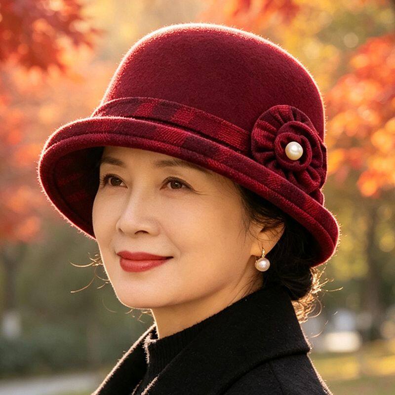 中老年人帽子女秋冬季天妈妈保暖帽子