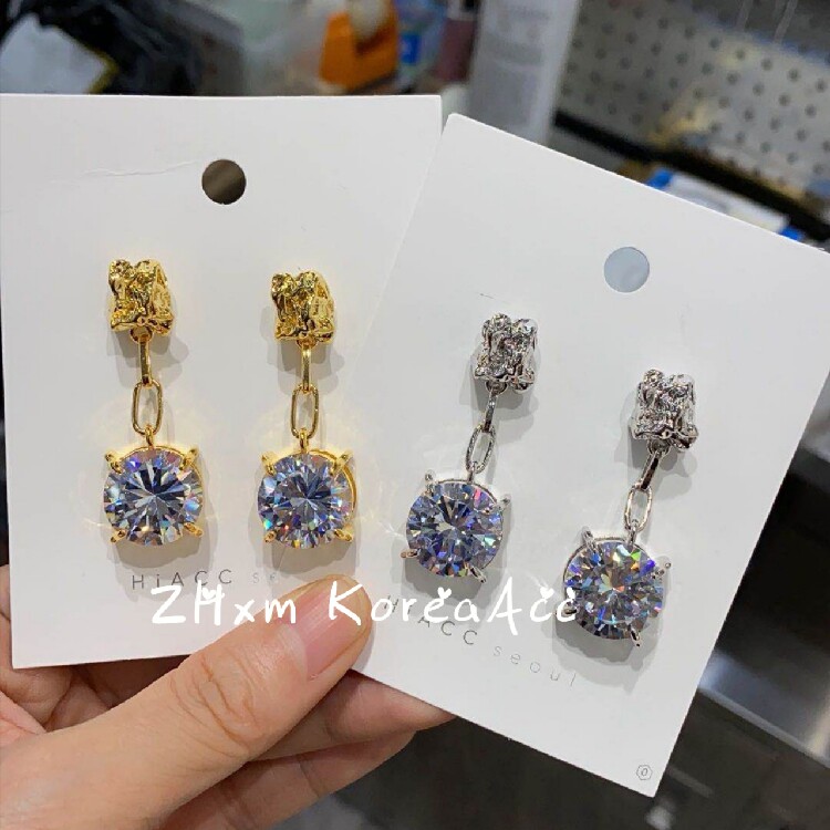 韩国进口精致高档方形设计款耳环