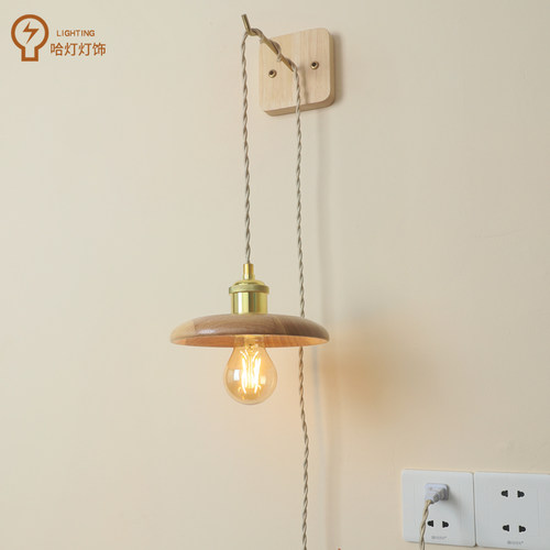 免布线壁灯复古挂灯厨房吊灯免接线免打孔墙壁灯卧室床头灯装饰灯
