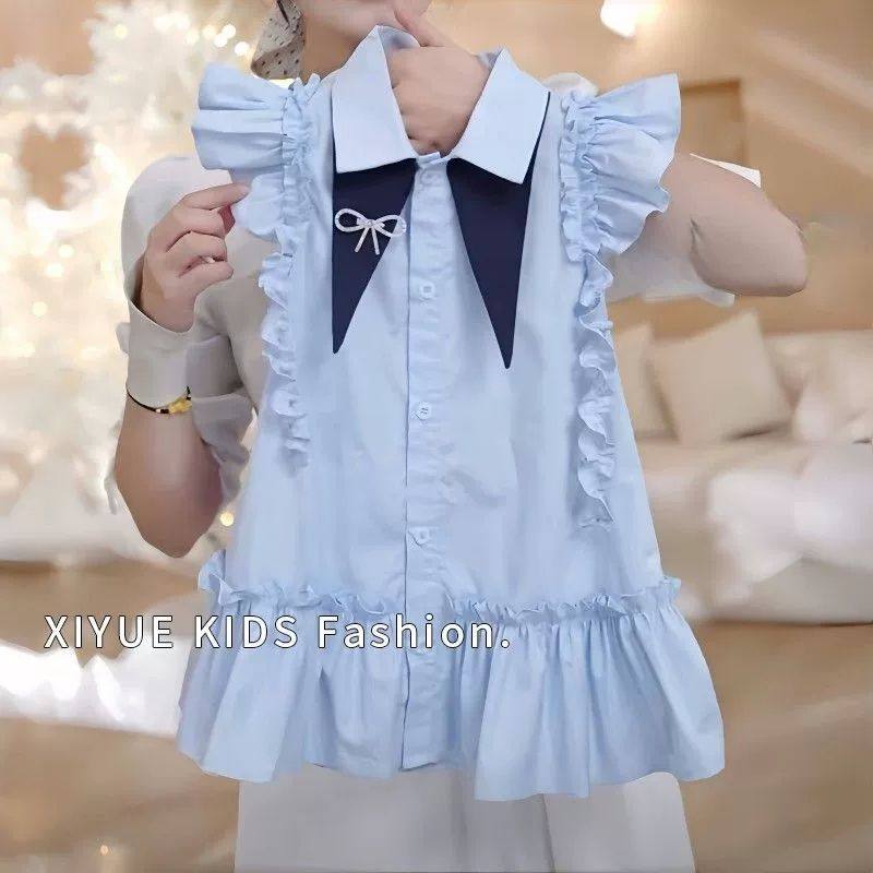 女童连衣裙夏季2025新款小飞袖裙子儿童夏款学院风蝴蝶结甜美裙潮,童装/婴儿装/亲子装,连衣裙,淘宝优惠券,粉丝福利购,淘宝优惠卷