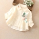 上衣 儿童小女孩蘑菇刺绣衬衣宝宝长袖 女童纯棉衬衫 春秋2025新款