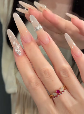 淡淡仙女优雅纯欲手工穿戴甲