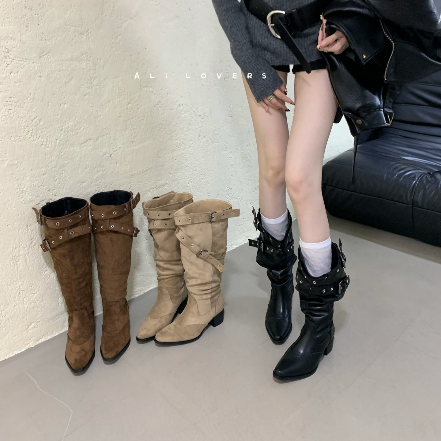 ALILOVERS欧美复古褶皱
