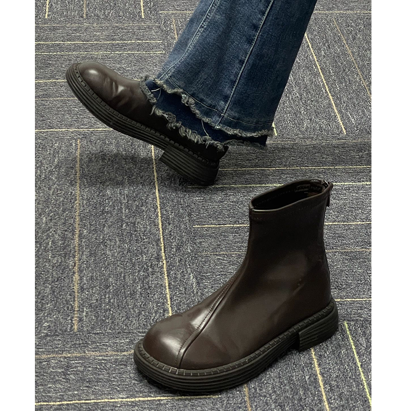 羊皮版本!覆古棕色切尔西