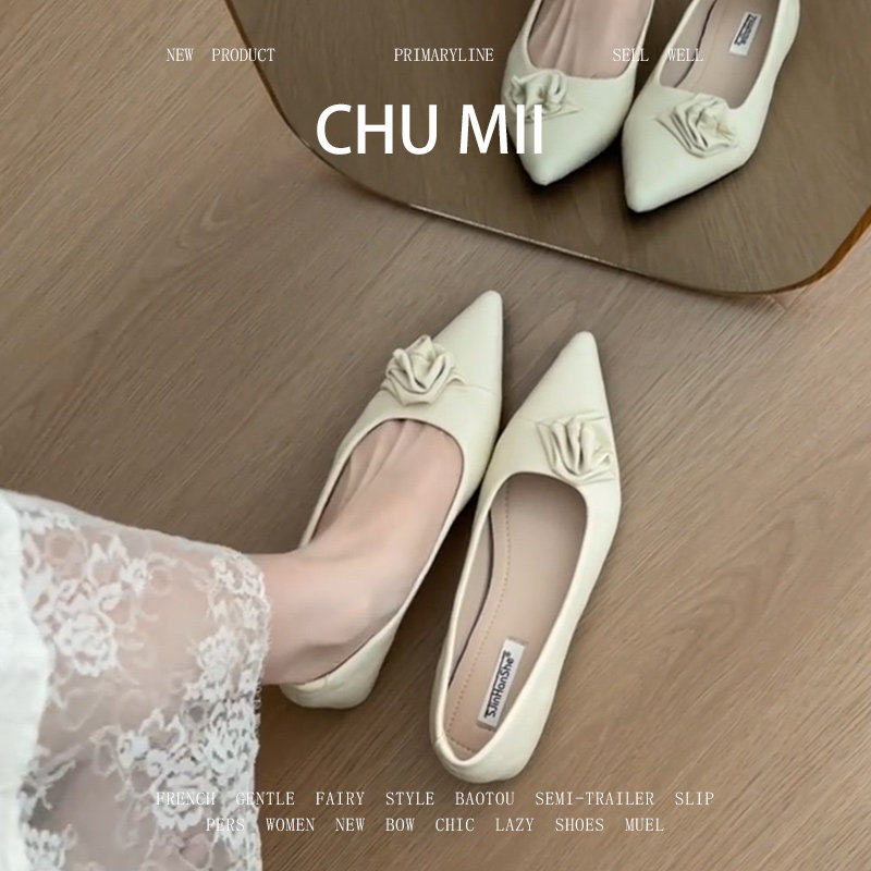 羊皮版！优雅真皮尖头玛丽珍鞋女绝美花朵平底单鞋时尚软底瓢鞋,女鞋,浅口单鞋,淘宝优惠券,粉丝福利购,淘宝优惠卷