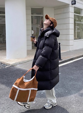 羽绒服女长款2025冬季新款云朵泡芙高级感大被子加厚宽松黑色外套