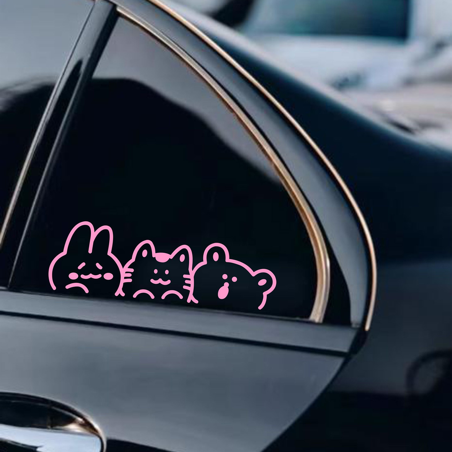 可爱图案车贴车身门轮眉尾部后挡风玻璃窗个性创意装饰汽车贴纸