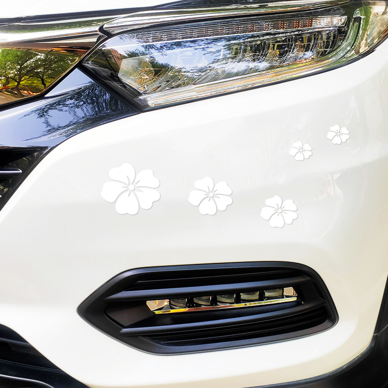 刮痕车贴花朵车身贴个性创意遮挡划痕贴纸车门保险杠装饰买二送一