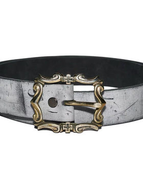 AQUADEVIDA 蜂蜡白霜枪铜凯旋门十字架扣头皮带腰带潮