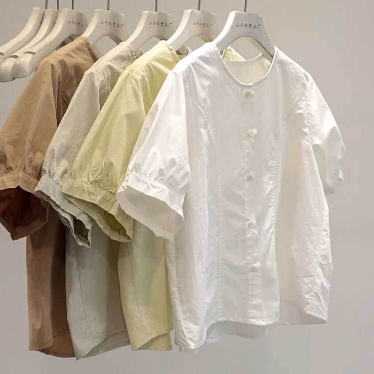 上衣短袖2025新款纯棉气质宽松