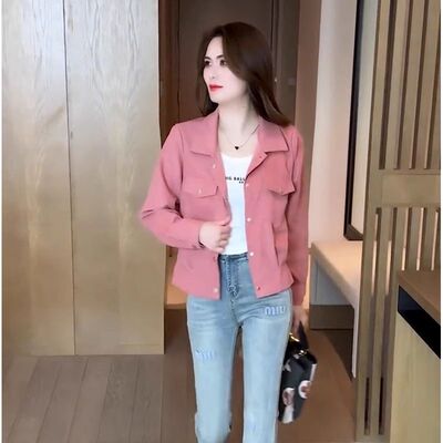 洋气减龄百搭长袖小个子短外套女