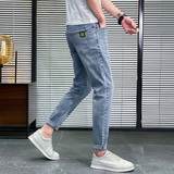 2021春季新款棉弹品质牛仔裤男修身小脚裤韩版休闲九分裤K308-P50，男装牛仔裤，星座1006